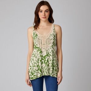 2/$30 anthropologie Vanessa Virginia Y2K Millennium 2000’s tropical print tank